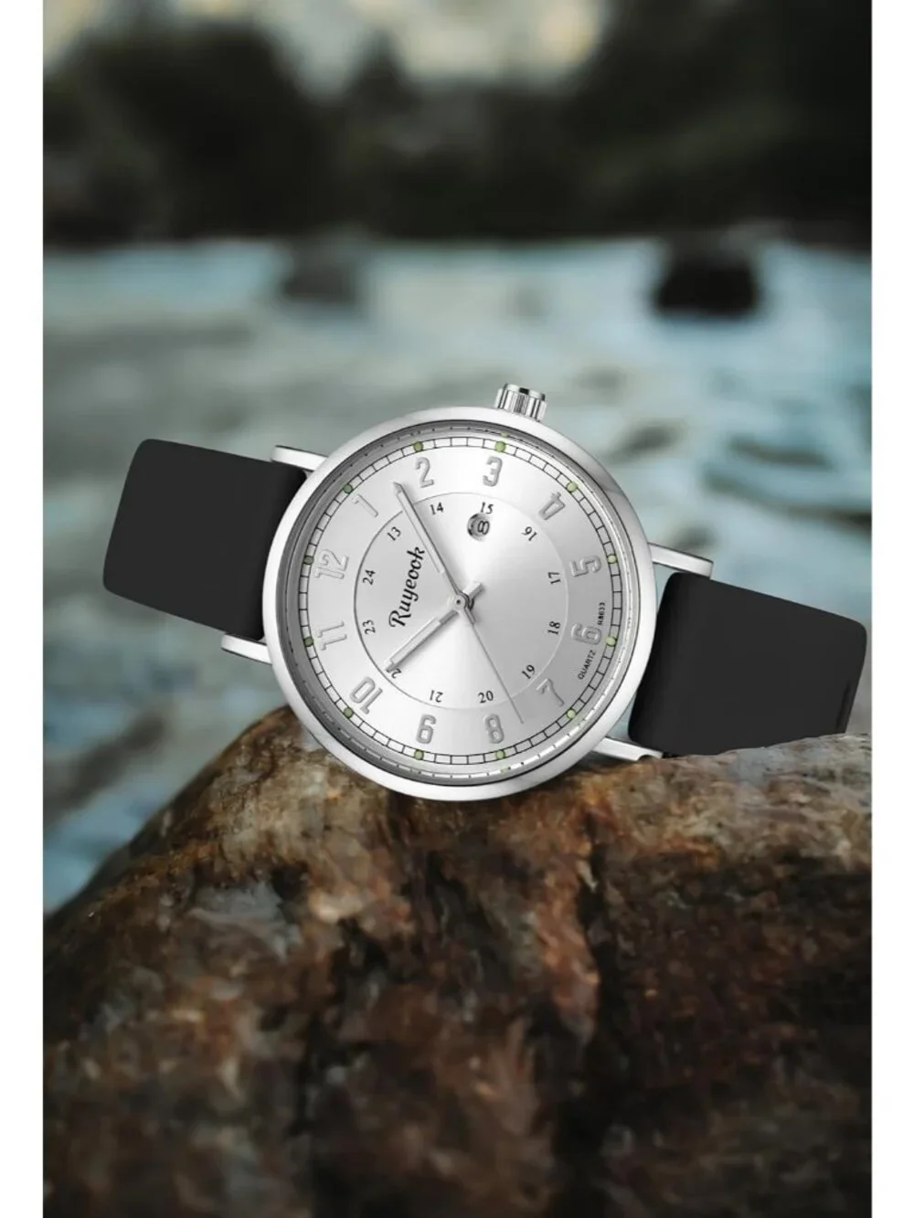 Women's Black Analog Quartz Silicone Band Resistant Nurses Classic Wrist Watch